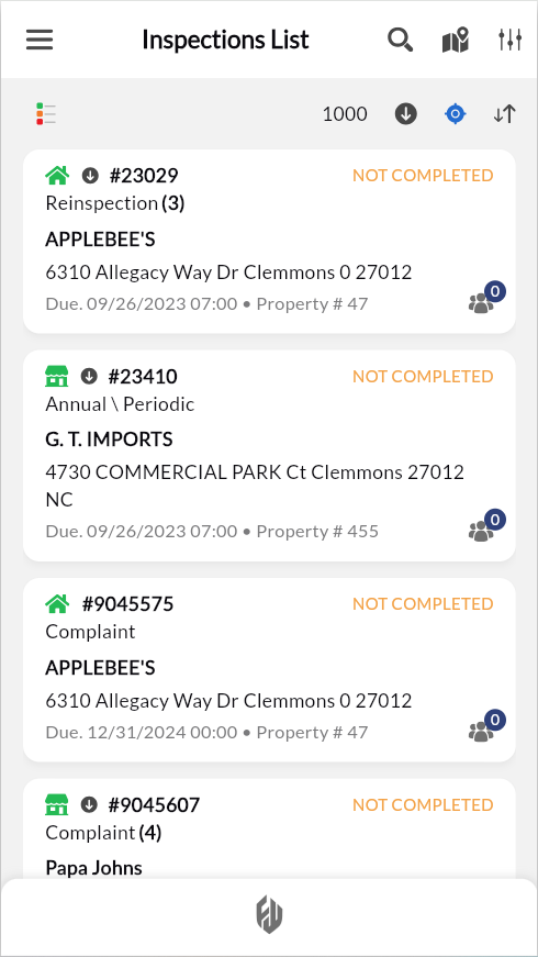 Geolocation sort in action