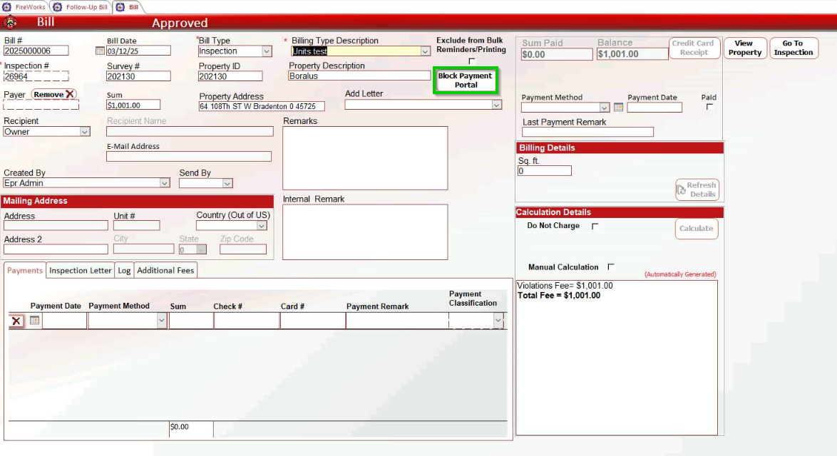 block-payment-portal